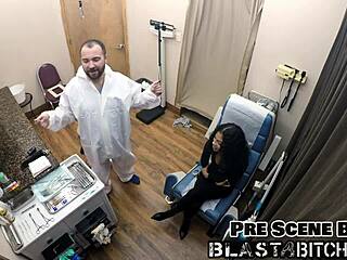 yesenia's nurse pussy spreads wide in pov then blasts with hot cum