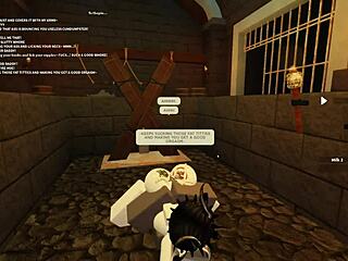 Roblox slut bent over for rough anal pounding