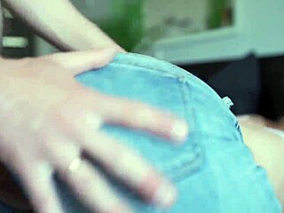 Fit Babe in Ripped Jeans Squirms and Cums Hard from Intense Pussy Pounding Action