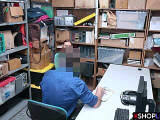 i get roughly fucked by mall cop after shoplifting in tight redhead ass