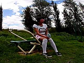 biking panty flash... this old dude wanted to fuck me outdoor cumshot 😏🚲💦