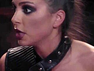 abigail mac licks small tits pussies in hardcore lesbian threesome fingering costumes oral muff diving