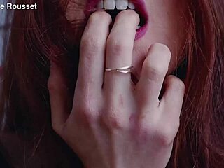 slipping into sheer nylons for ballgag toy tease