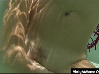 vicky vette drills hairy milf pussy with metal dildo!