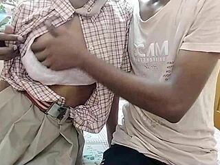 desi schoolgirl sneaks away for sneaky indian fuck session