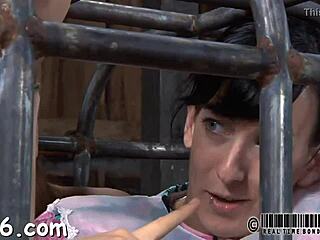 Clamped Tits Punished with Rough Toy Shoveling and Hardcore Cock Pounding!