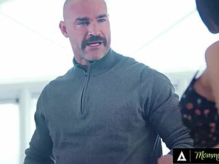 Upset MILF Sheena Ryder spies Melissa Stratton slurping hubby's cock in nuru oil