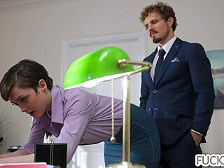 New boss claims petite secretary right at work