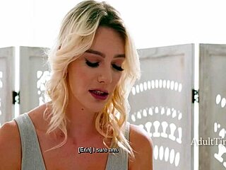 whoa client sneaks buttplug to massage and leaves kenna james erin everheart stunned licking pussy
