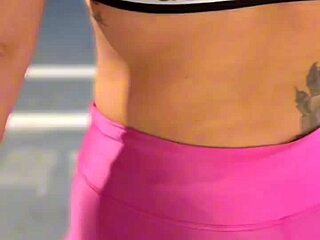 she heads to the gym with a buttplug stuffed in her ass getting super horny for a wide lubed hole ready for cock at home