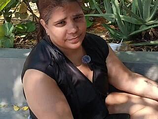 Chubby cheating wife sneaks neighbor's monster cock hotel doggystyle deepthroat creampie while cuckold works