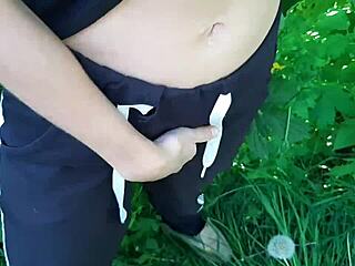 we stroke our hairy pussies together on the street with the neighbor and orgasm simultaneously