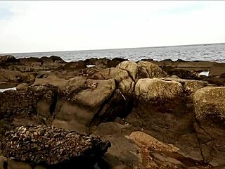 beach walk turns into big cock insertion for busty brunette