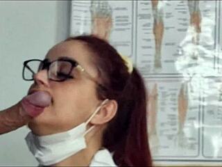 nurse catches patient stroking cock outdoors pov