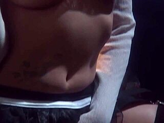 Sexy Latex Lesbian LICKS Friend's Fake Tits Piercing Pussy