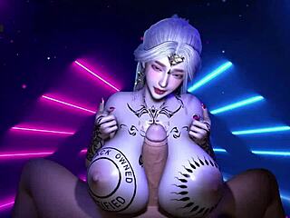 3d hentai asian babe with big ass and tits rides monster black cock