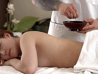 flexible nicole murkovski GETS MASSAGE then MMF DOUBLE PENETRATION