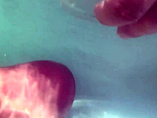dude this underwater creampie and dildo in pussy is wild