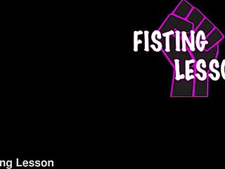 Fisting Lesson 9: Adeline Lafouine Gapes Ass with Buttrose Squirt