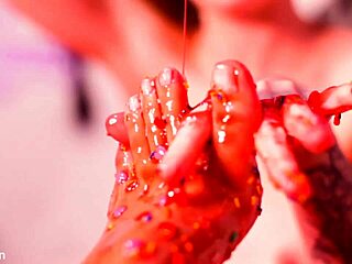 Goddess Smears Feet in Messy Domination Play