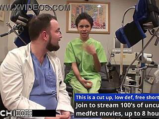 nurse sandra chappelle forces freshman hitachi wand to squirting orgasm backstage