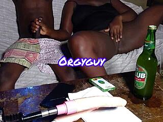 damn this west african housewife's juicy pussy gapes after hot cum load