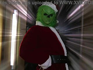 alex blair slurps grinch monster cock deepthroat before wet pussy quickie fuck!