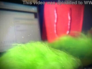 alex blair slurps grinch monster cock deepthroat before wet pussy quickie fuck!