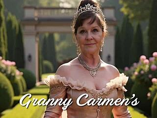 granny carmen claus spreads fat pussy missionary for homemade creampie toy pounding