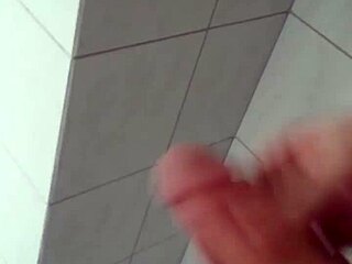 bisexual bathroom playtime with steamy masturbation vibes