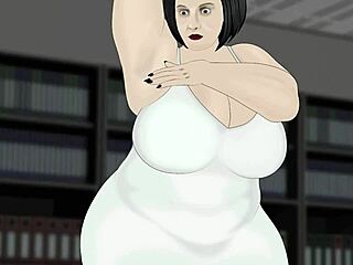 bbw in office DRESS GROPES her fat ASS, TITS and LEGS