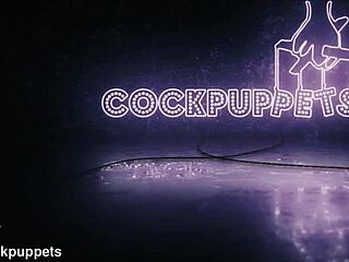 kitty's cock puppets choke gag deepthroat cumswap orgy