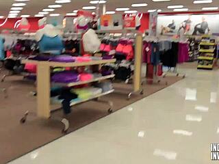 surprise blowjob from big ass slut in stockroom