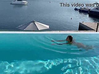 wanna see gorgeous monika fox's pierced tits and ass naked in that stunning pool spot?