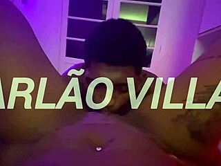 young brazilian novinha squirts wildly from tongue deep in wet pussy while riding monster black cock