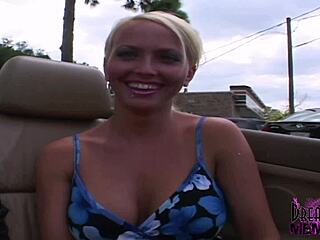 Florida Tanned Blonde Flashes Massive Tits in Daring Public Homemade Exposure