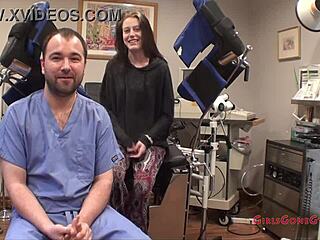 LAINEE'S GYNECOLOGY EXAM SPREADS PUSSY FOR DOCTOR PROBE!