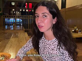 so i blew my load on her face at the sushi bar and she ate cum-covered rolls publicly