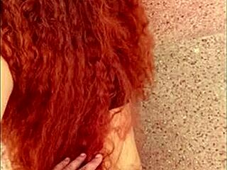 i grab the curly redhead latina after gym, fuck her juicy ass at my pool