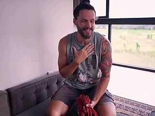 hey these two cute teens tied up moan deepthroating cum covered