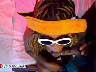 i never knew my hijab roommate could swallow that monster cock so deep in wild threesome