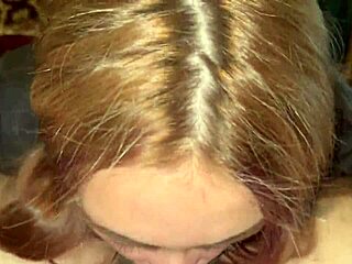 beauty amateur bimbo gags deepthroats chokes swallows cum from balls