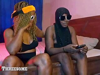 i never knew my hijab roommate could swallow that monster cock so deep in wild threesome