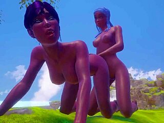 Romantic Lesbian Black Fisting and Squirting at World's End