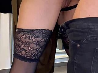 Huge Cock Secretly Fucks Horny Secretary in Stockings