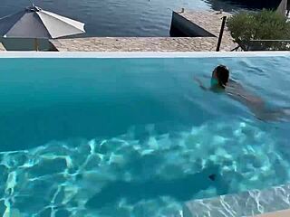 wanna see gorgeous monika fox's pierced tits and ass naked in that stunning pool spot?