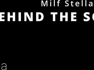 purple hair cyber milf stella stretches her pussy wide with vibrator in full solo masturbation video