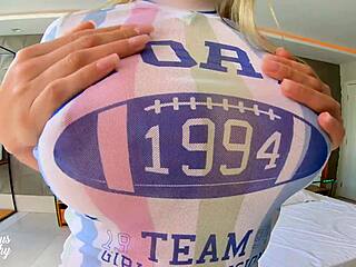 Kathy the Naughty Newbie Slut Stretches Tight Pussy with Giant Dildo Raw and Red