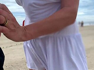 can you believe this busty milf stranger jerked my monster cock to cum publicly?!