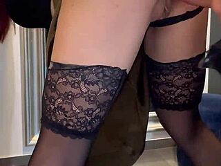 Huge Cock Secretly Fucks Horny Secretary in Stockings